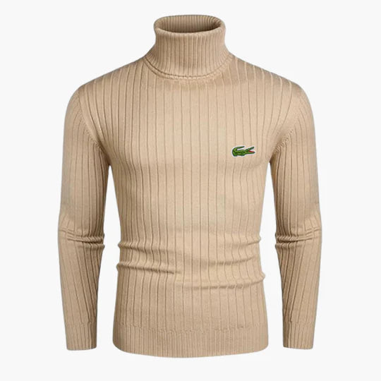 LC | Pull à col roulé ajusté en maille