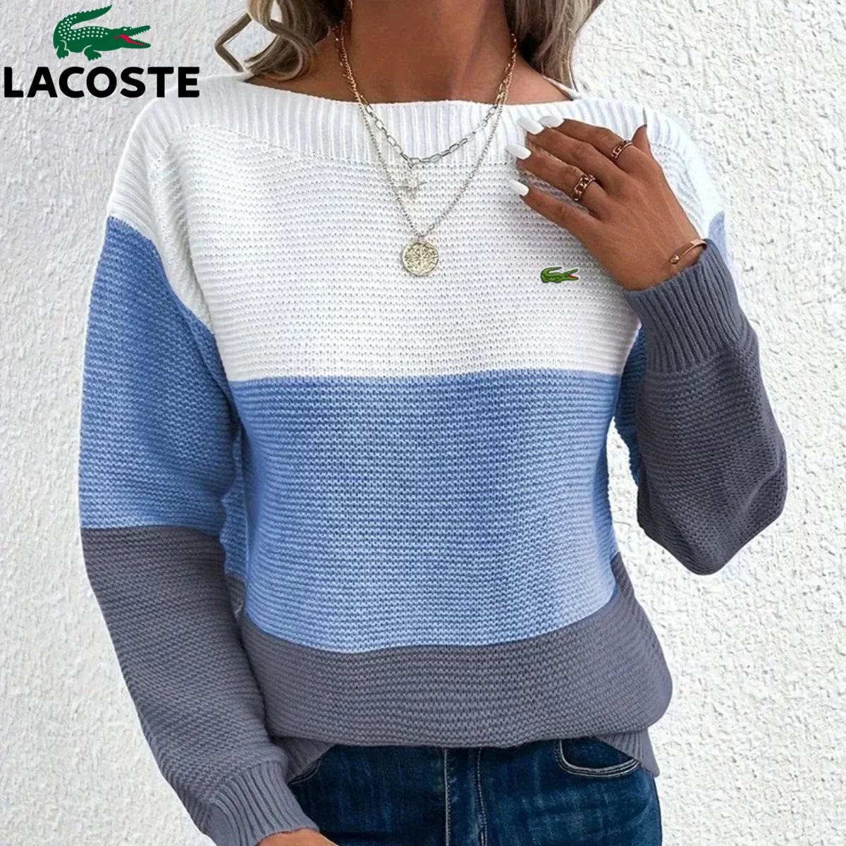 LC | Pull tricolore en maille